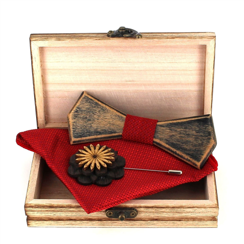 Ensemble Nœud Papillon en Bois