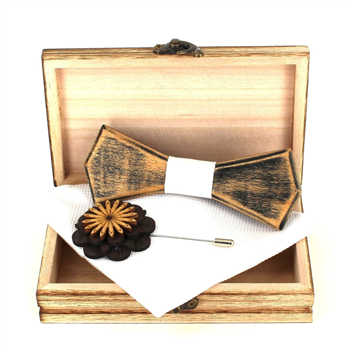 Ensemble Nœud Papillon en Bois