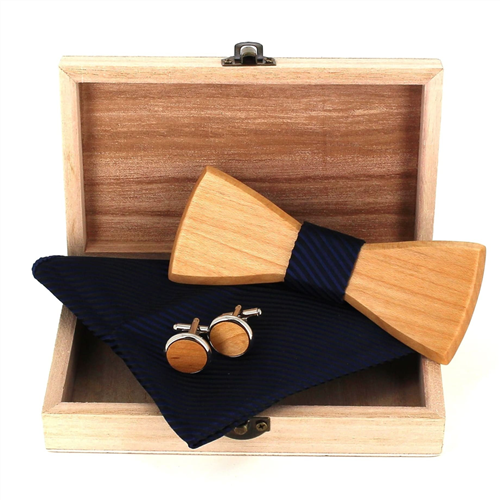 Ensemble Nœud Papillon en Bois