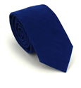 Cravate Étroite en Daim Bleu