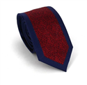 Cravate Étroite Bleu Marine et Rouge