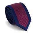 Cravate étroite bleu marine et rose