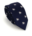 Cravate Étroite Bulldog Bleue