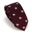 Cravate Étroite Bulldog Bordeaux
