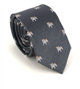 Cravate étroite Bulldog Gris