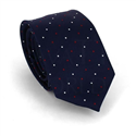 Cravate Slim à pois bleu marine