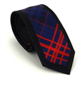 Cravate Étroite Motif Géométrique Tricolore