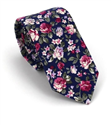 Cravate Slim Fleurs Bleues