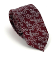 Cravate Slim Fleurs Bordeaux