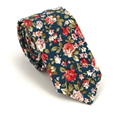 Cravate Slim Fleurs Vertes