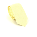 Cravate Étroite Unie Jaune