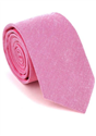 Cravate Étroite Unie Rose