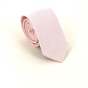 Cravate Étroite Unie Rose Clair
