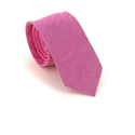 Cravate Étroite Unie Rose Foncé