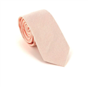 Cravate Étroite Unie Rose Saumon