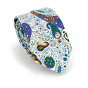 Cravate étroite Paisley bleue et verte