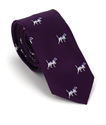 Cravate Étroite Chiens Violettes