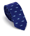 Cravate Slim Requins Bleu
