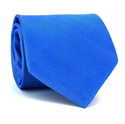 Cravate unie en micro-twill bleu