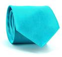 Cravate unie bleu turquoise en micro-twill