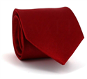 Cravate unie rouge en twill horizontal