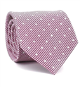 Cravate à pois magenta