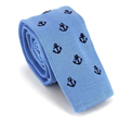 Cravate en tricot ancre bleu ciel