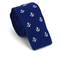Cravate en tricot ancre bleu marine