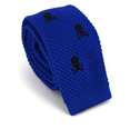 Cravate en tricot crânes bleus