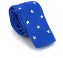 Cravate en tricot étoiles bleu