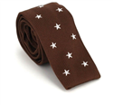 Cravate en tricot étoiles marron