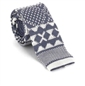 Cravate en tricot gris imprimé hivernal