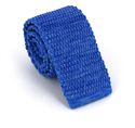Cravate en tricot chiné bleu