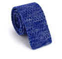 Cravate en tricot chiné bleu et blanc