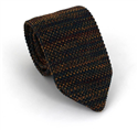 Cravate en tricot chiné multicolore