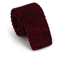 Cravate en tricot chiné rouge