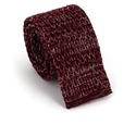 Cravate en tricot chiné rouge et blanc