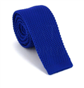 Cravate en tricot unie bleue