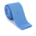 Cravate en tricot unie bleu clair