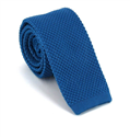 Cravate en tricot unie Bleu Cobalt