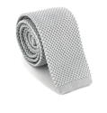 Cravate en tricot unie Gris Clair