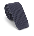 Cravate en tricot unie Gris Foncé