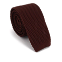 Cravate en tricot unie Marron Chocolat