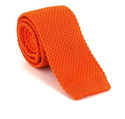 Cravate en tricot unie orange