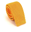 Cravate en tricot lisse vagues jaune