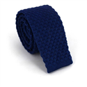 Cravate en tricot lisse Vagues Bleu