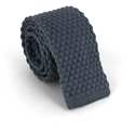 Cravate en tricot lisse vagues gris