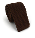 Cravate en tricot lisse Ondes Marron