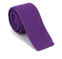 Cravate en tricot unie violette