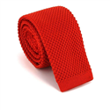 Cravate en tricot unie Rouge Orange